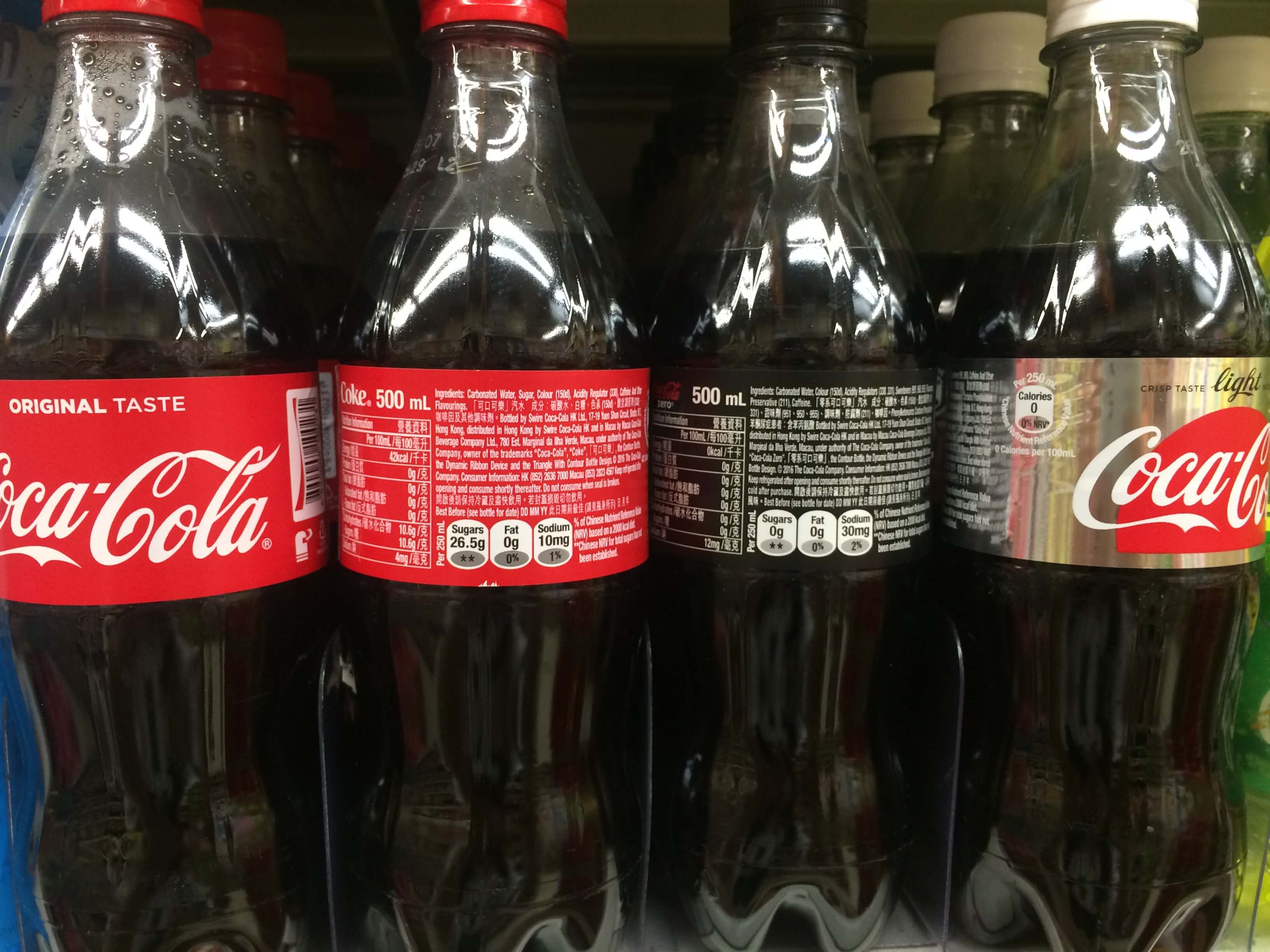 Coca-cola launched a product stet no sugar, as well as a version with 26.5g sugar every 250ml.
